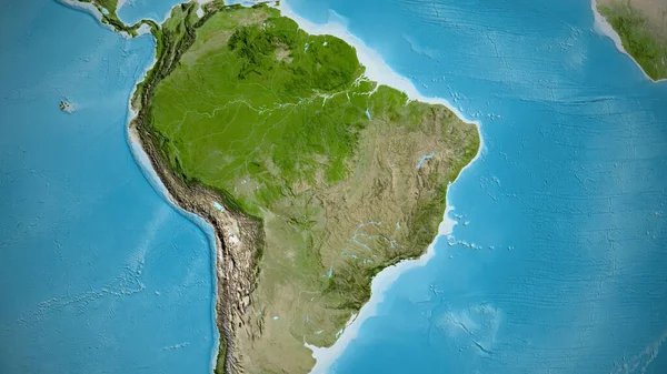 Close Van Een Kaart Van Brazilië — Stockfoto