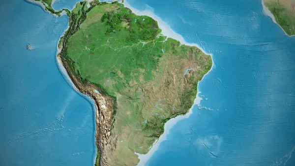 Close Van Een Kaart Van Brazilië — Stockfoto