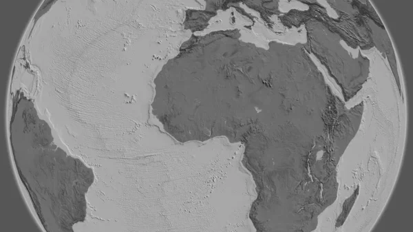 Bilevel Mapa Centrado Área Bairro Burkina Faso — Fotografia de Stock