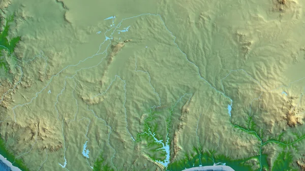 Крупный План Афизической Карты Центром Буркина Фасо — стоковое фото