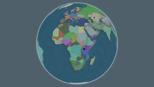 중앙아프리카 공화국을 중심으로 — 스톡 사진