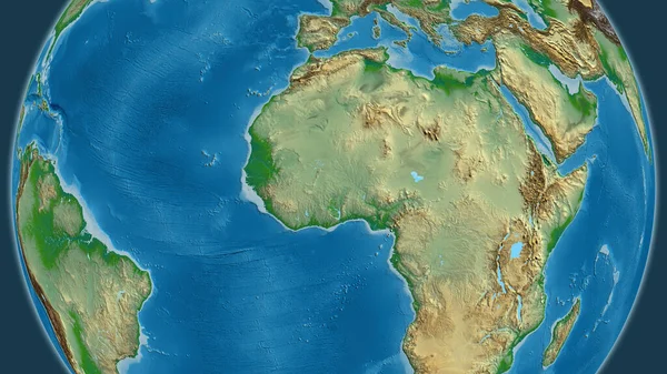 Физическая Карта Центре Района Буркина Фасо — стоковое фото