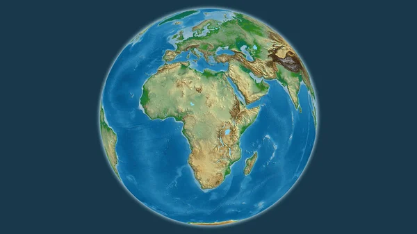 Physische Globus Karte Mit Zentralafrikanischer Republik Zentrum — Stockfoto