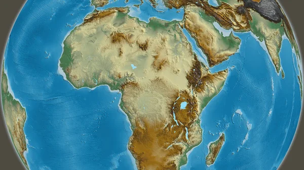 Peta Relief Berpusat Wilayah Pemukiman Republik Afrika Tengah — Stok Foto