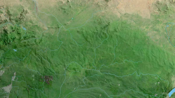 Close Mapa Correspondência Centrado República Centro Africana — Fotografia de Stock