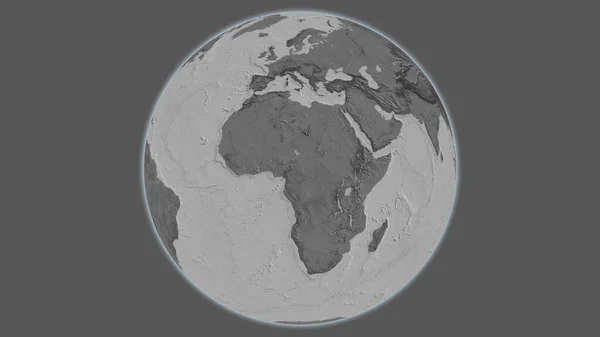 Карта Земного Шара Билевель Центром Камерун — стоковое фото