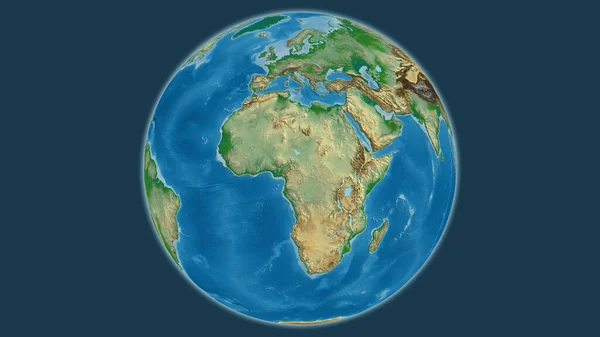 Fyzická Mapa Globusu Soustředěná Kamerun — Stock fotografie