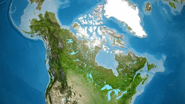 Primer Plano Mapa Centrado Canadá — Foto de Stock