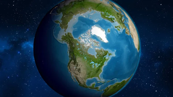 Uydu haritası Kanada civarına odaklandı