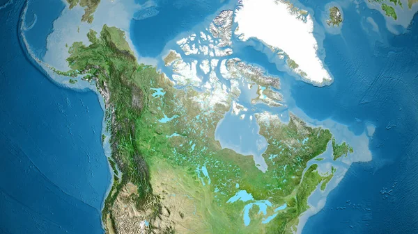 캐나다를 중심으로 아스카 지도의 — 스톡 사진