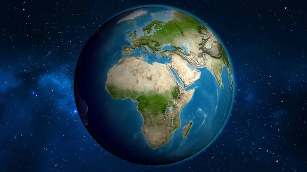 Globus Satellitenkarte Mit Tschad Zentrum — Stockfoto