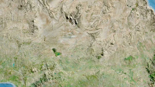 Närbild Asatellit Karta Centrerad Tchad — Stockfoto