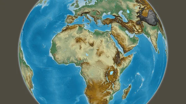 Reliéfní Mapa Zaměřená Okolí Čadu — Stock fotografie