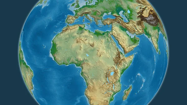 Fyzická Mapa Zaměřená Okolí Čadu — Stock fotografie
