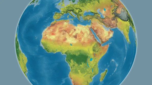 Topografisk Karta Centrerad Tchads Närområde — Stockfoto