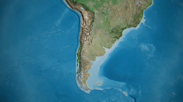 Satellietkaart Gecentreerd Buurt Van Chili — Stockfoto