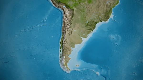 Δορυφορικός Χάρτης Επίκεντρο Την Περιοχή Της Χιλής — Φωτογραφία Αρχείου