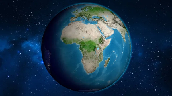 Satellite globe map centered on Republic of the Congo