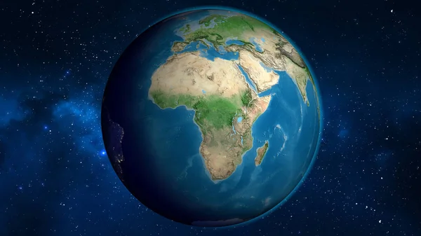以刚果共和国为中心的卫星全球地图 — 图库照片