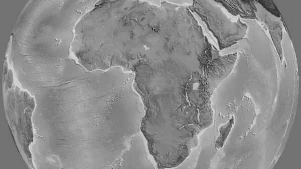 Gri Tonlu Harita Kongo Cumhuriyeti Nin Semt Bölgesine Odaklı — Stok fotoğraf