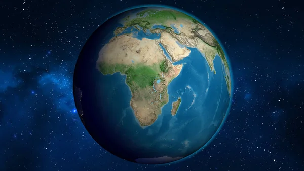 Demokratik Kongo Cumhuriyeti Merkezli Uydu Küresi Haritası — Stok fotoğraf