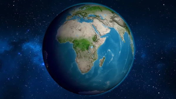 Satellitkarta Över Hela Världen Med Centrum Demokratiska Republiken Kongo — Stockfoto