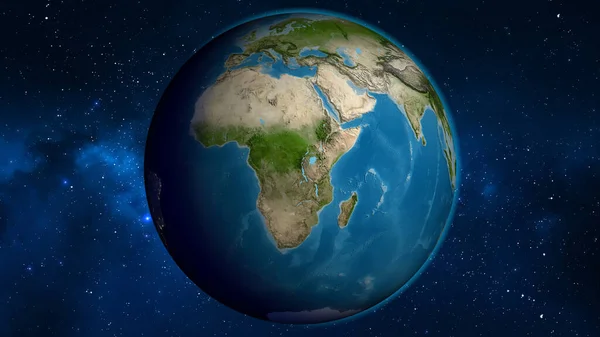 Satellitkarta Över Hela Världen Med Centrum Demokratiska Republiken Kongo — Stockfoto