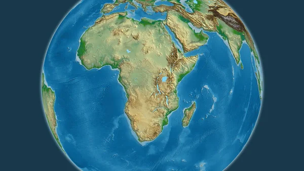 Mapa Físico Centrado Área Bairro República Democrática Congo — Fotografia de Stock