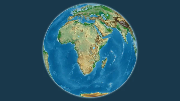 Fizyczna Mapa Globu Skupiona Demokratycznej Republice Konga — Zdjęcie stockowe