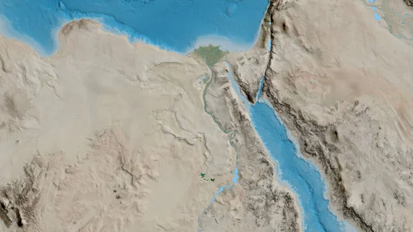 Detailní Záběr Mapy Soustředěné Egypt — Stock fotografie