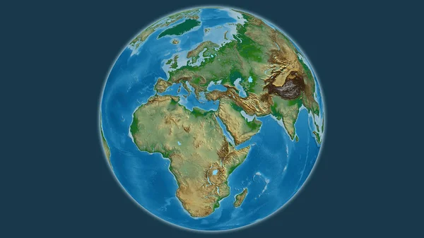 Карта Фізичного Глобусу Зосереджена Єгипті — стокове фото