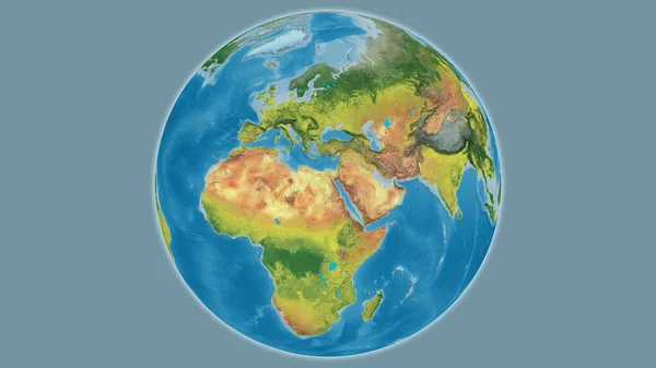 Карта Топографического Земного Шара Центром Египте — стоковое фото