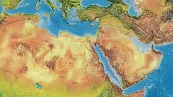 Mapa Topográfico Centrado Área Bairro Egito — Fotografia de Stock