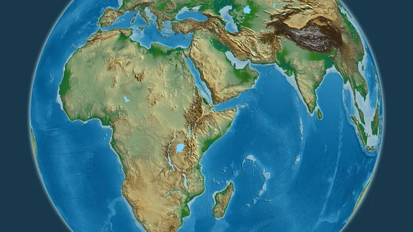 Physikalische Landkarte Mit Schwerpunkt Auf Äthiopien — Stockfoto