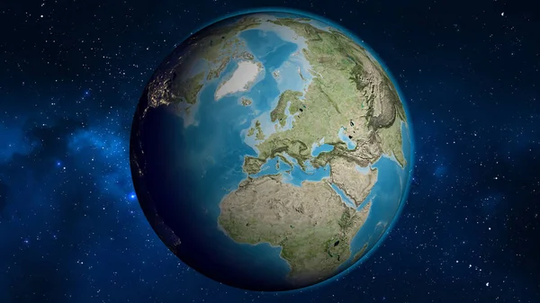 Mapa Globu Satelitarnego Skupiona Francji — Zdjęcie stockowe