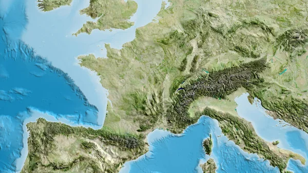 Close Asatellite Map Centered France — Φωτογραφία Αρχείου