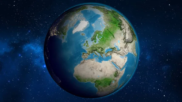 Carte Globe Satellite Centrée Sur France — Photo