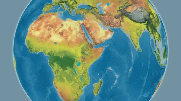 以埃塞俄比亚邻近地区为中心的地形图 — 图库照片