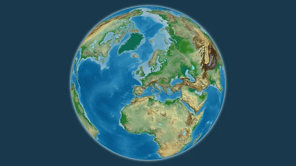 Карта Земного Шара Центром Франции — стоковое фото
