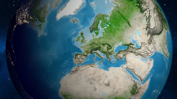 Mapy Satelitarne Microsoft Virtual Earth Pobliżu France — Zdjęcie stockowe