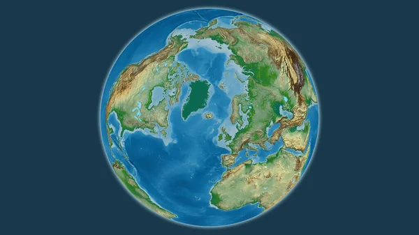 Fizikai Földgömb Térkép Középpontjában Izland — Stock Fotó
