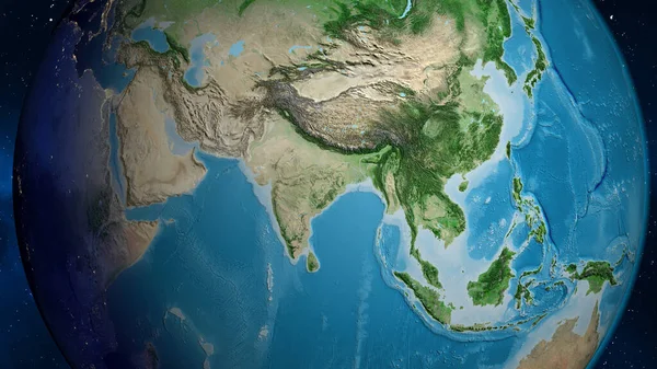 Mapa Satélite Centrado Área Bairro Índia — Fotografia de Stock