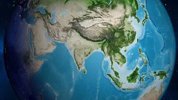 Mapy Satelitarne Microsoft Virtual Earth Koncentruje Się India — Zdjęcie stockowe