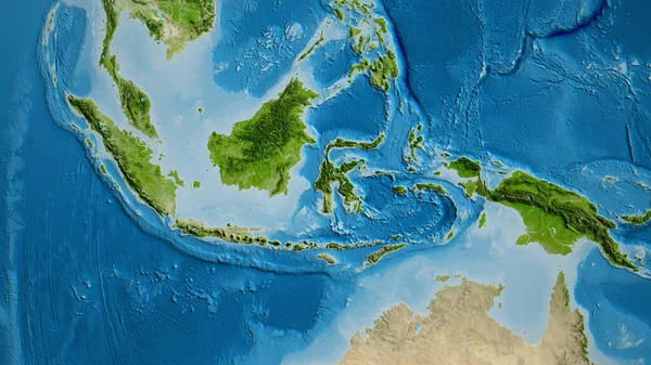 Крупный План Карты Центром Индонезии — стоковое фото