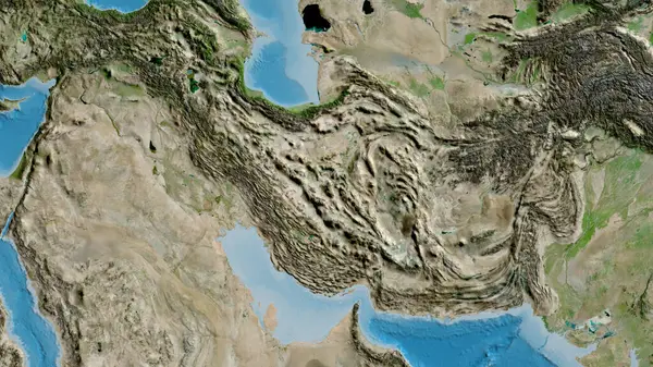 Close Van Een Kaart Van Iran — Stockfoto
