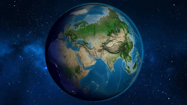 Mappa Del Globo Satellitare Incentrata Sull Iran — Foto Stock