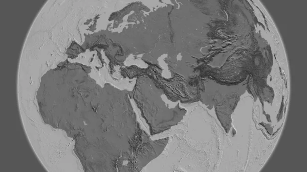 Bilevel Map Zentriert Auf Das Nachbarschaftsgebiet Des Irak — Stockfoto