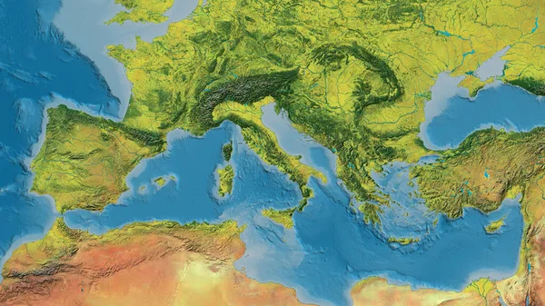 Mapa Topograficzna Położona Obszarze Włoskiej Dzielnicy — Zdjęcie stockowe