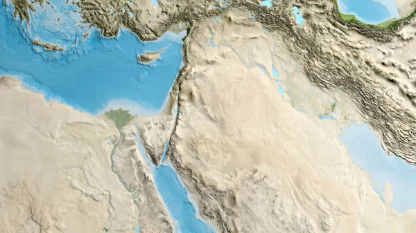 Satellietkaart Gecentreerd Jordanië Buurt — Stockfoto