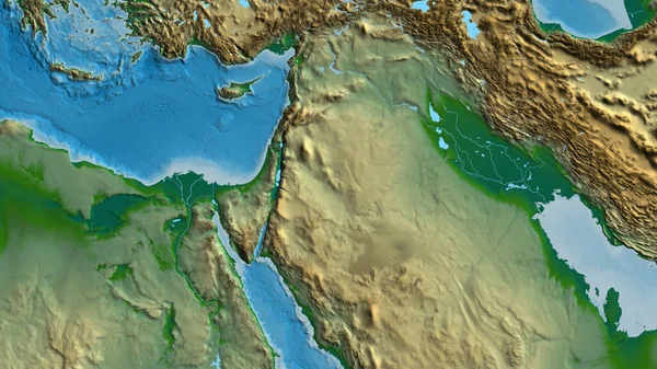 Mapa Físico Centrado Área Bairro Jordânia — Fotografia de Stock